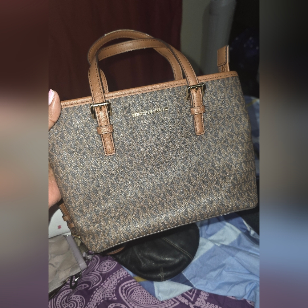 Michael Kors Brown Logo Small Tote Handbag (Project)